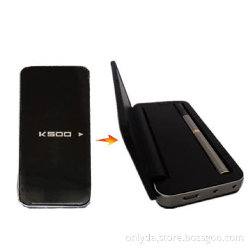 Mini electronic cigarette with 90mAh capacity, available in black and stainless steel colors